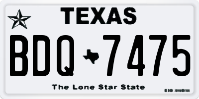 TX license plate BDQ7475
