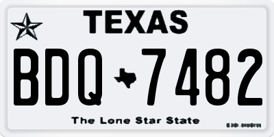TX license plate BDQ7482