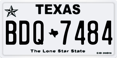 TX license plate BDQ7484