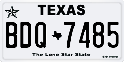 TX license plate BDQ7485