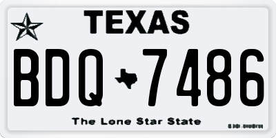 TX license plate BDQ7486