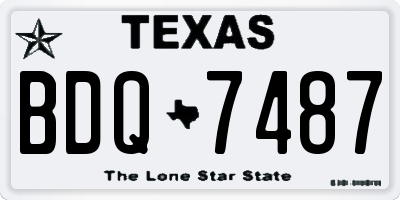 TX license plate BDQ7487