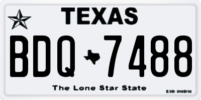 TX license plate BDQ7488