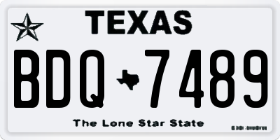 TX license plate BDQ7489