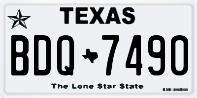 TX license plate BDQ7490