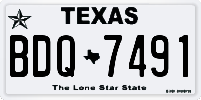 TX license plate BDQ7491