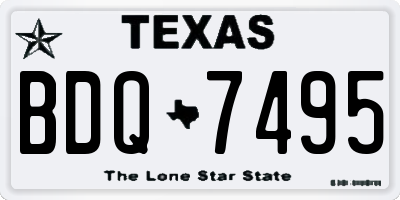 TX license plate BDQ7495