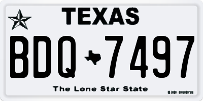 TX license plate BDQ7497