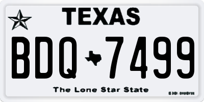 TX license plate BDQ7499
