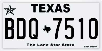 TX license plate BDQ7510