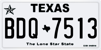 TX license plate BDQ7513