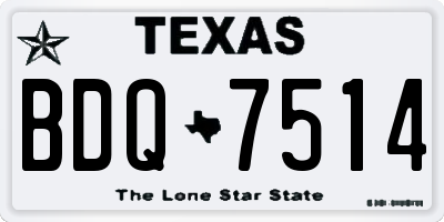TX license plate BDQ7514