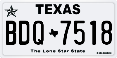 TX license plate BDQ7518