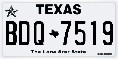 TX license plate BDQ7519