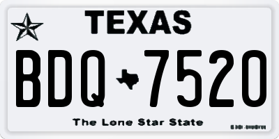 TX license plate BDQ7520