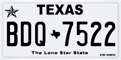 TX license plate BDQ7522