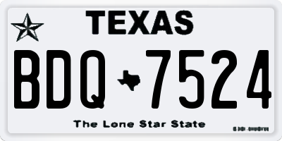 TX license plate BDQ7524