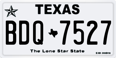 TX license plate BDQ7527
