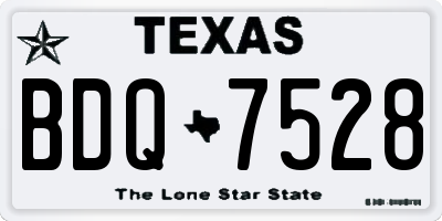 TX license plate BDQ7528