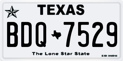 TX license plate BDQ7529