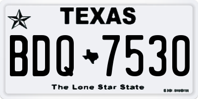 TX license plate BDQ7530