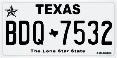 TX license plate BDQ7532