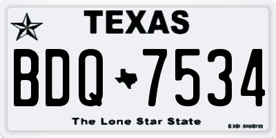 TX license plate BDQ7534