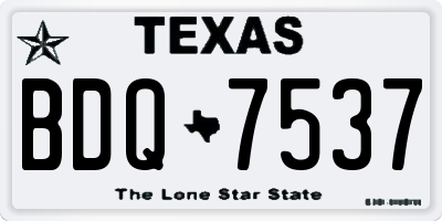 TX license plate BDQ7537