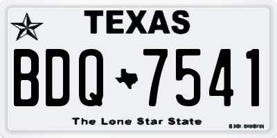 TX license plate BDQ7541