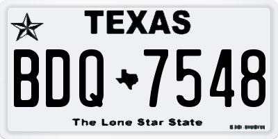 TX license plate BDQ7548