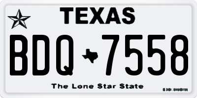 TX license plate BDQ7558