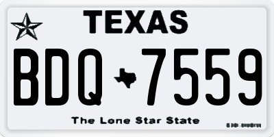 TX license plate BDQ7559