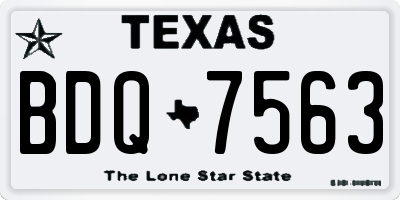 TX license plate BDQ7563