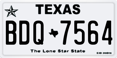 TX license plate BDQ7564