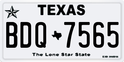 TX license plate BDQ7565