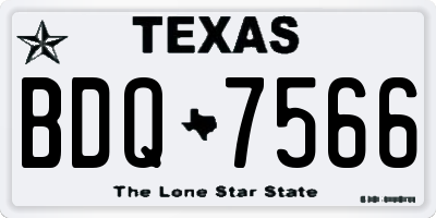 TX license plate BDQ7566