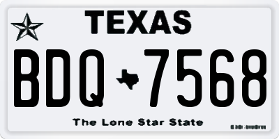 TX license plate BDQ7568