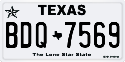 TX license plate BDQ7569