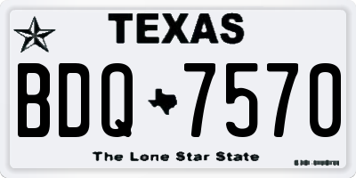 TX license plate BDQ7570