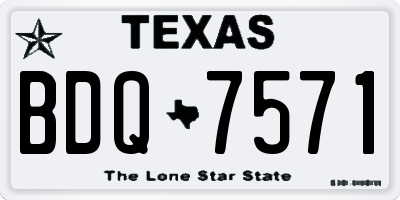 TX license plate BDQ7571