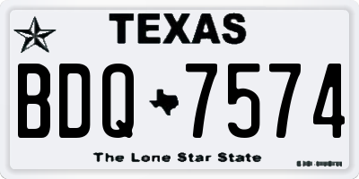 TX license plate BDQ7574