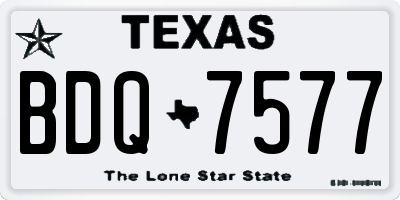 TX license plate BDQ7577