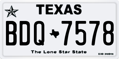 TX license plate BDQ7578