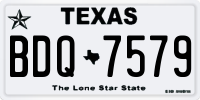 TX license plate BDQ7579