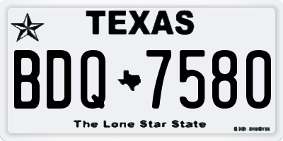 TX license plate BDQ7580