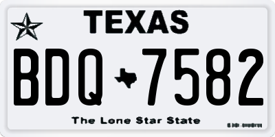TX license plate BDQ7582