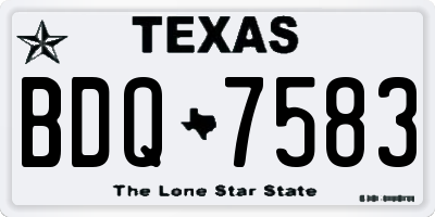 TX license plate BDQ7583