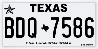 TX license plate BDQ7586