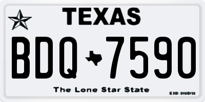 TX license plate BDQ7590