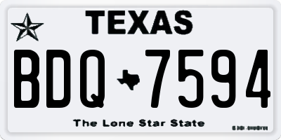 TX license plate BDQ7594